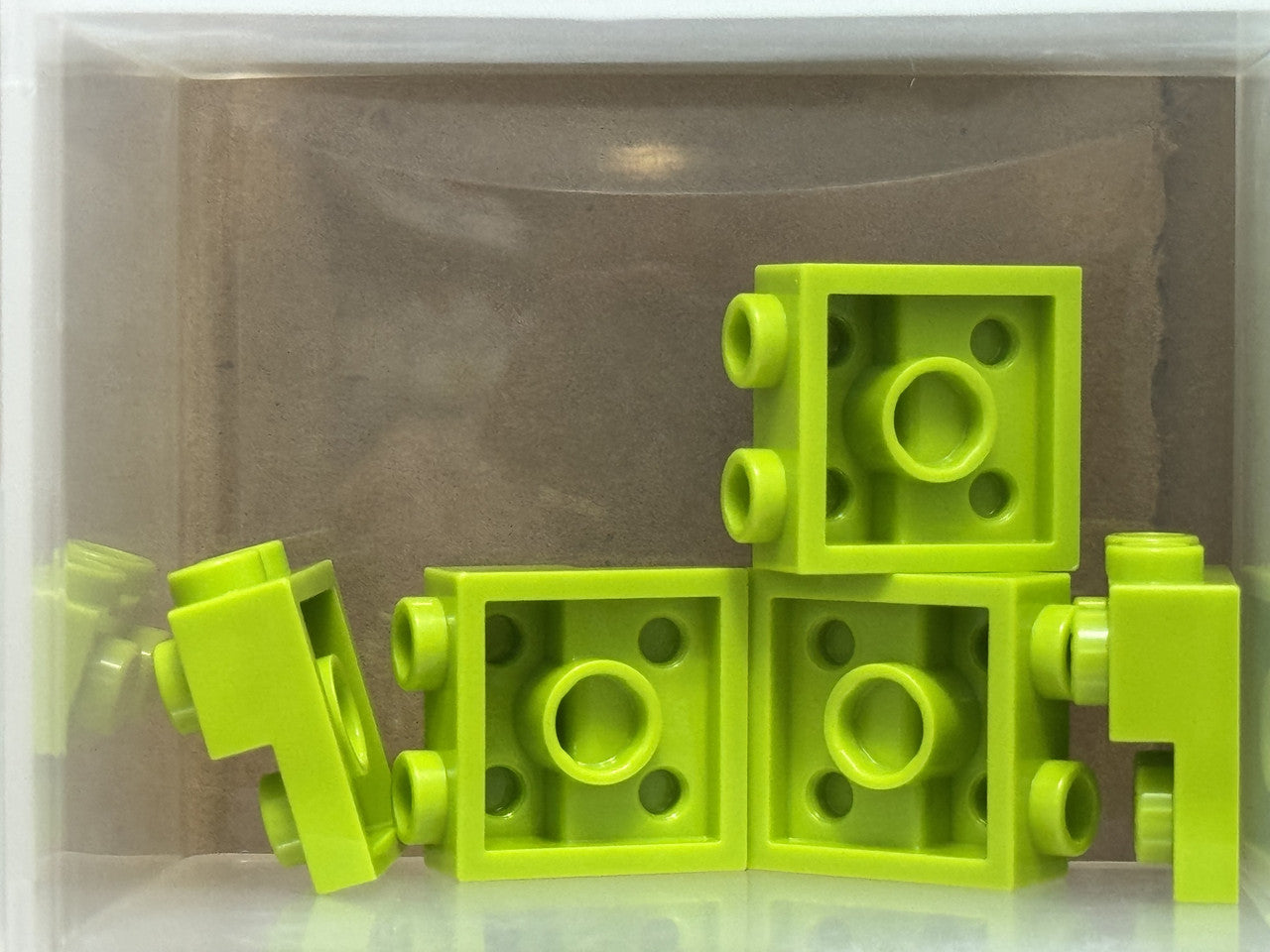 LEGO Parts - Lime Plate 2 x 2 x 2/3 with 2 Studs on Side - No 4304 - QTY 5