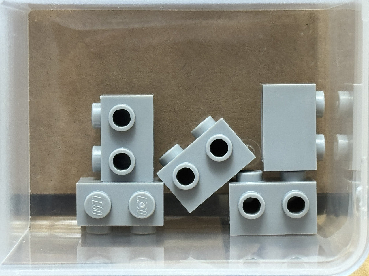 LEGO Parts - Light Bluish Gray Brick 1 x 2 Studs on 1 Side - No 11211 - QTY 5