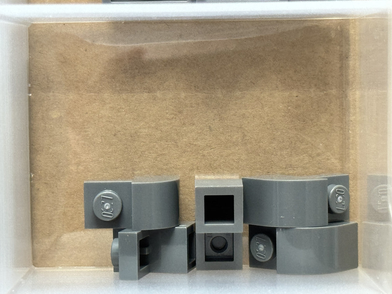LEGO Parts - Dark Bluish Gray Slope, Curved 2 x 1 x 1 1/3 - No 6091 - QTY 5