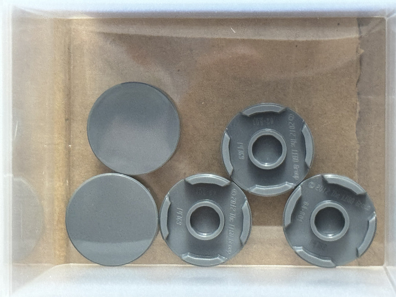 LEGO Parts - Dark Bluish Gray Tile, Round 2 x 2 - No 14769 - QTY 5