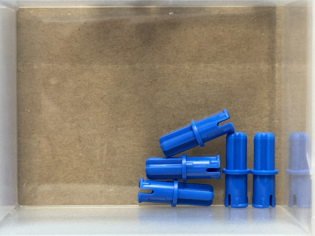 LEGO Parts - Blue Technic, Axle 1L with Pin Friction Ridges - No 43093 - QTY 5