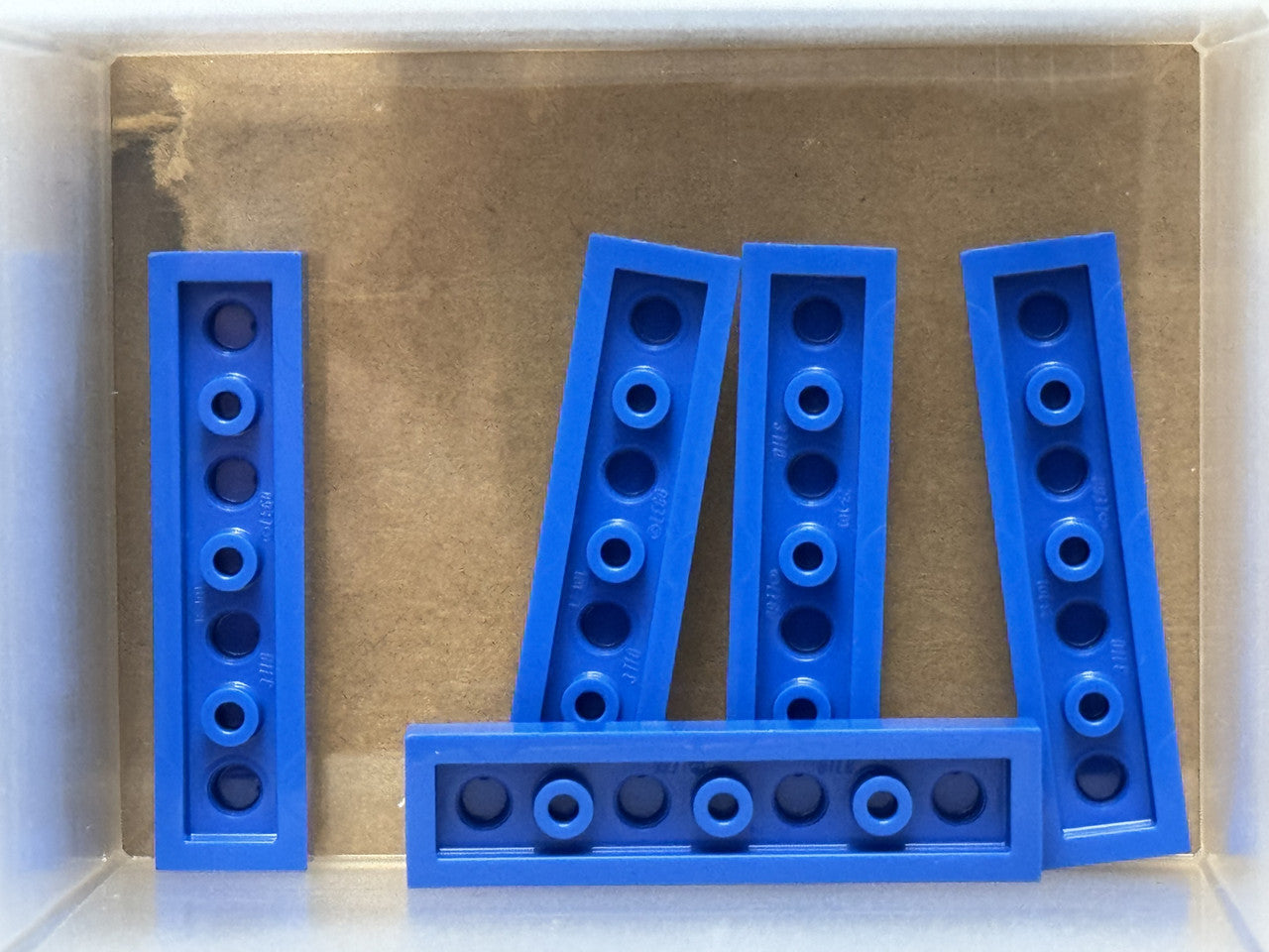 LEGO Parts - Blue Plate 1 x 4 - No 3710 - QTY 5