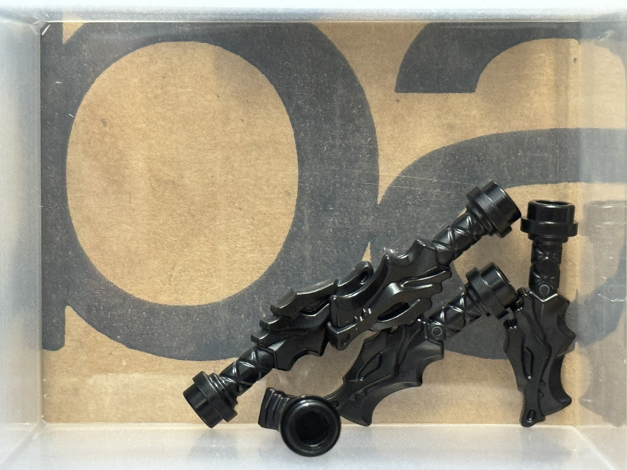 LEGO Parts - Black Minifigure, Weapon Sword Hilt Dragon Head - No 36017 - QTY 5