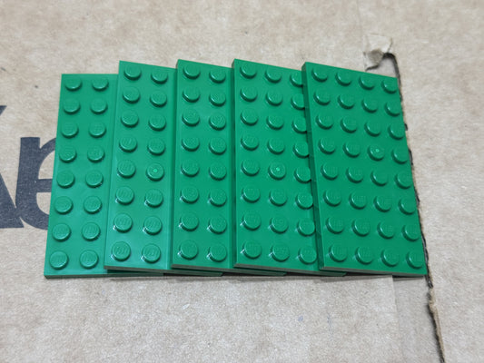 LEGO Parts - Green Plate 4 x 8 - No 3035 - QTY 5