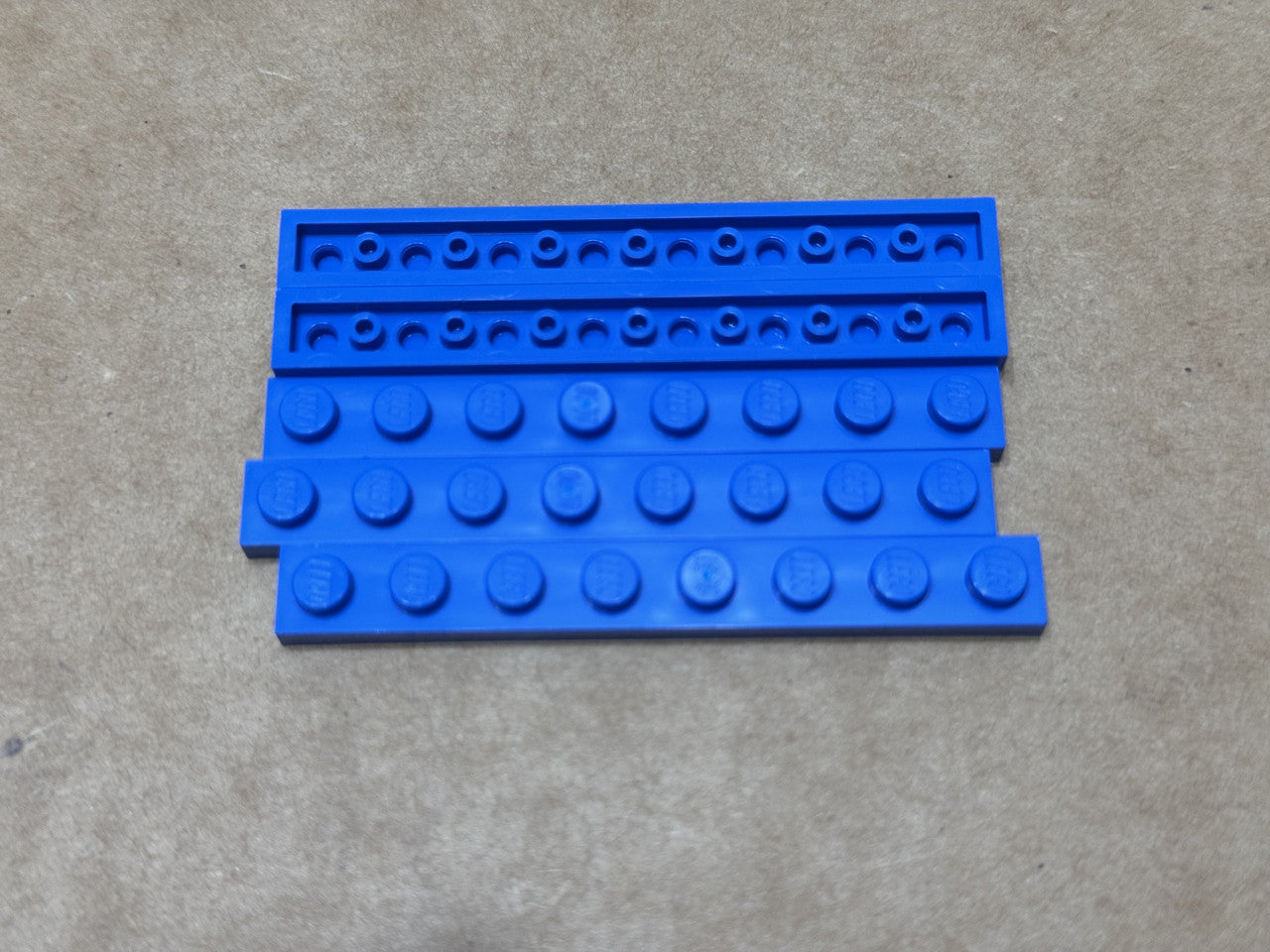 LEGO Parts - Blue Plate 1 x 8 - No 3460 - QTY 5