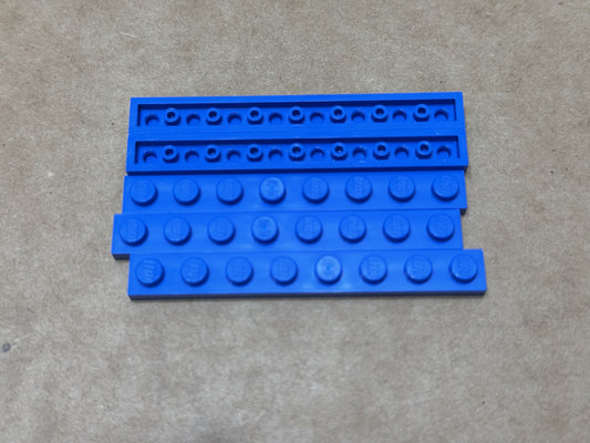 LEGO Parts - Blue Plate 1 x 8 - No 3460 - QTY 5