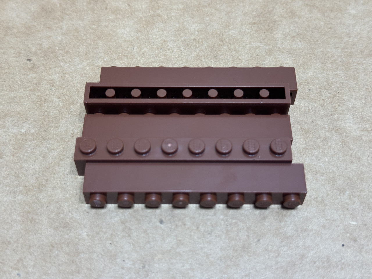 LEGO Parts - Reddish Brown Brick 1 x 8 - No 3008 - QTY 5