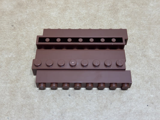 LEGO Parts - Reddish Brown Brick 1 x 8 - No 3008 - QTY 5