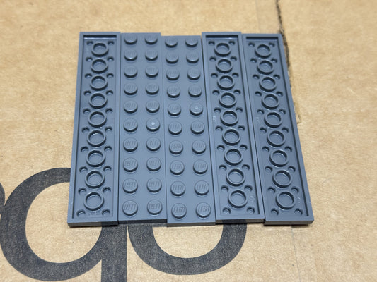 LEGO Parts - Dark Bluish Gray Plate 2 x 10 - No 3832 - QTY 5