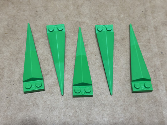 LEGO Parts - Bright Green Plate 1 x 2 Angular Flexible - No 61406pb10 - QTY 5