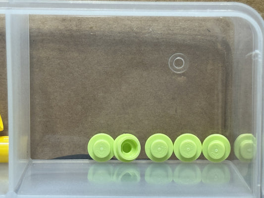 LEGO Parts - Yellowish Green Plate, Round 1 x 1 - No 4073 - QTY 5