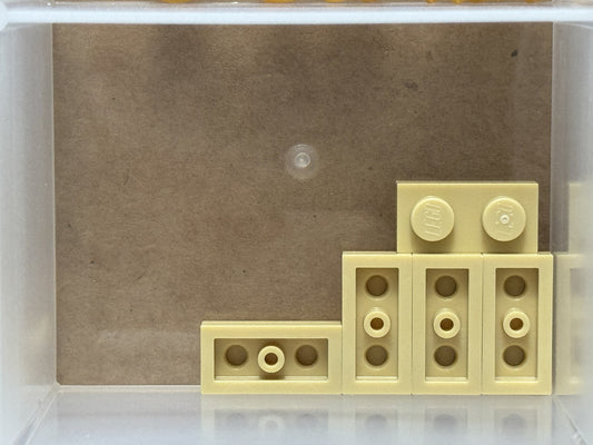 LEGO Parts - Tan Plate 1 x 2 - No 3023 - QTY 5