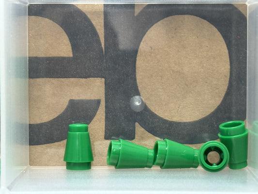 LEGO Parts - Green Cone 1 x 1 with Top Groove - No 4589b - QTY 5