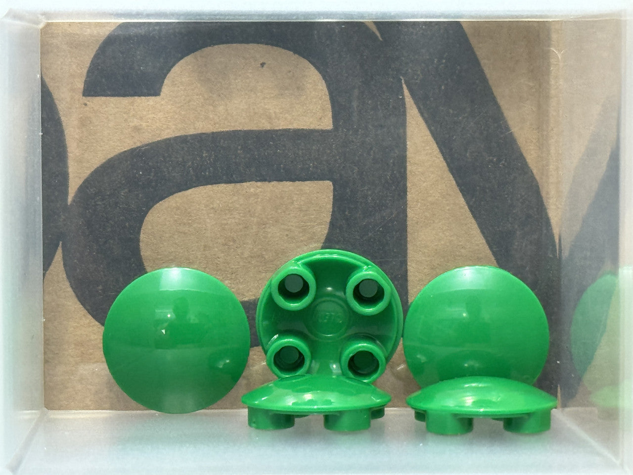 LEGO Parts - Green Plate, Round 2 x 2 (Boat Stud) - No 2654 - QTY 5