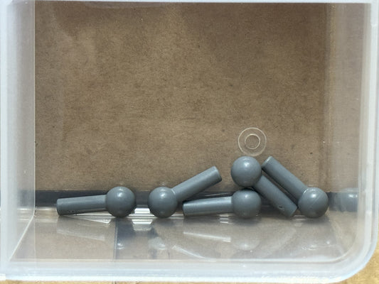 LEGO Parts - Dark Bluish Gray Bar 1L with Tow Ball - No 22484 - QTY 5