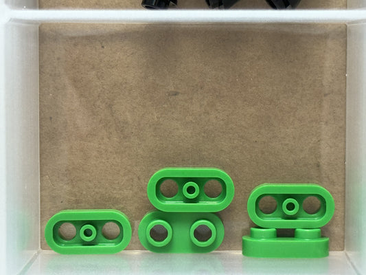 LEGO Parts - Bright Green Plate, Round 1 x 2 with Open Studs - No 35480 - QTY 5