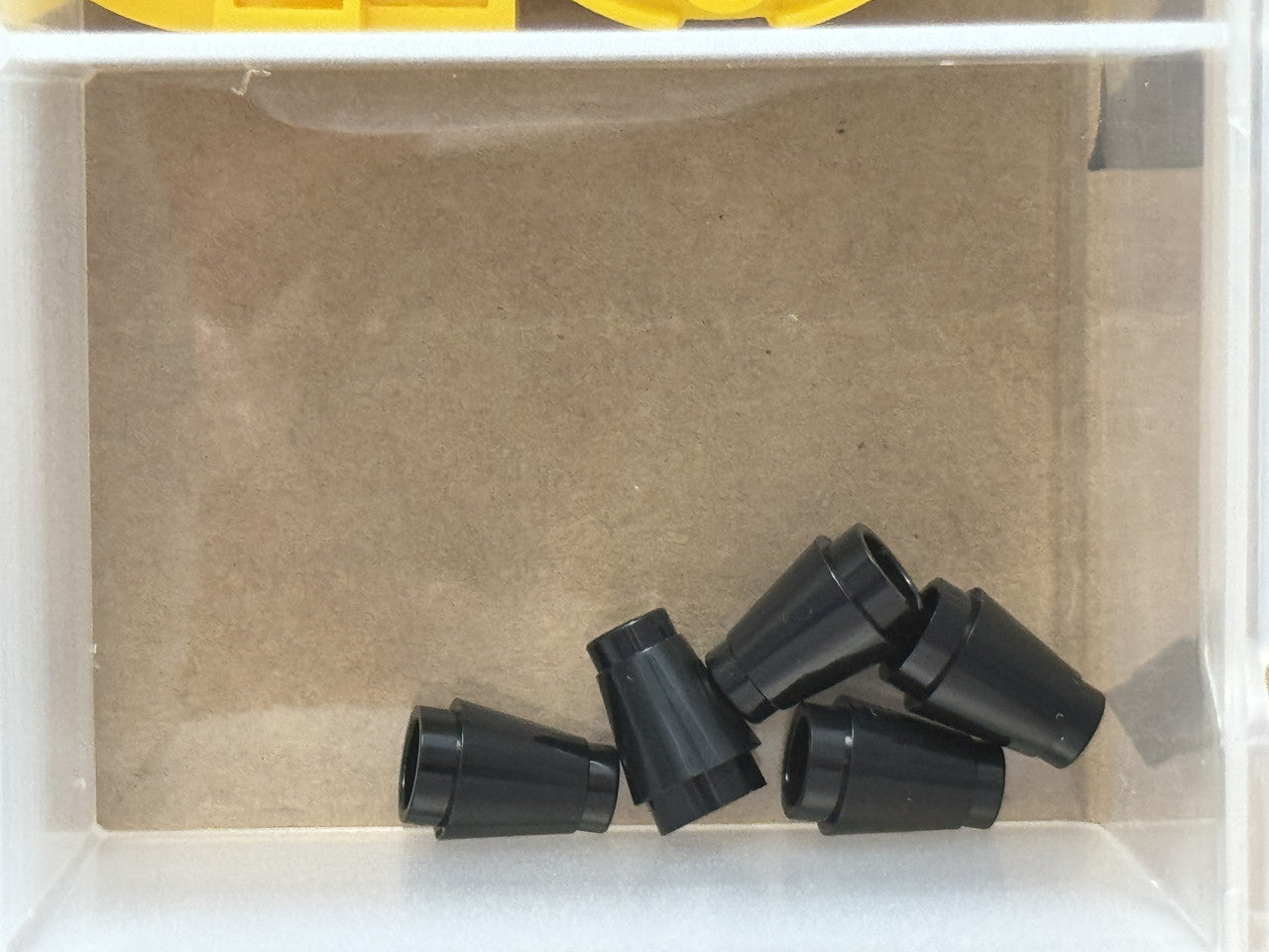 LEGO Parts - Black Cone 1 x 1 with Top Groove - No 4589b - QTY 5