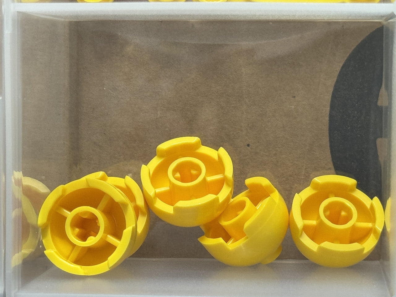 LEGO Parts - Yellow Brick, Round 2 x 2 Dome Top - No 553 - QTY 5