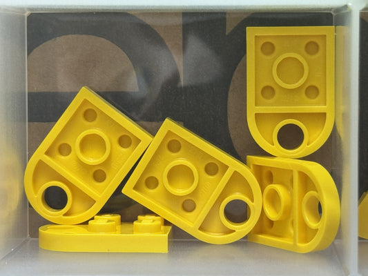 LEGO Parts - Yellow Plate, Modified 2 x 3 with Hole - No 3176 - QTY 5