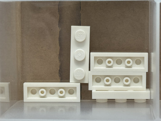 LEGO Parts - White Plate 1 x 3 - No 3623 - QTY 5