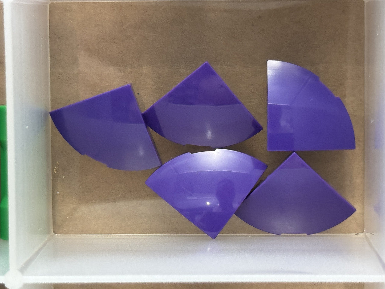 LEGO Parts - Dark Purple Slope Curved 2 x 2 x 2/3 Corner Round - No 5852 - QTY 5