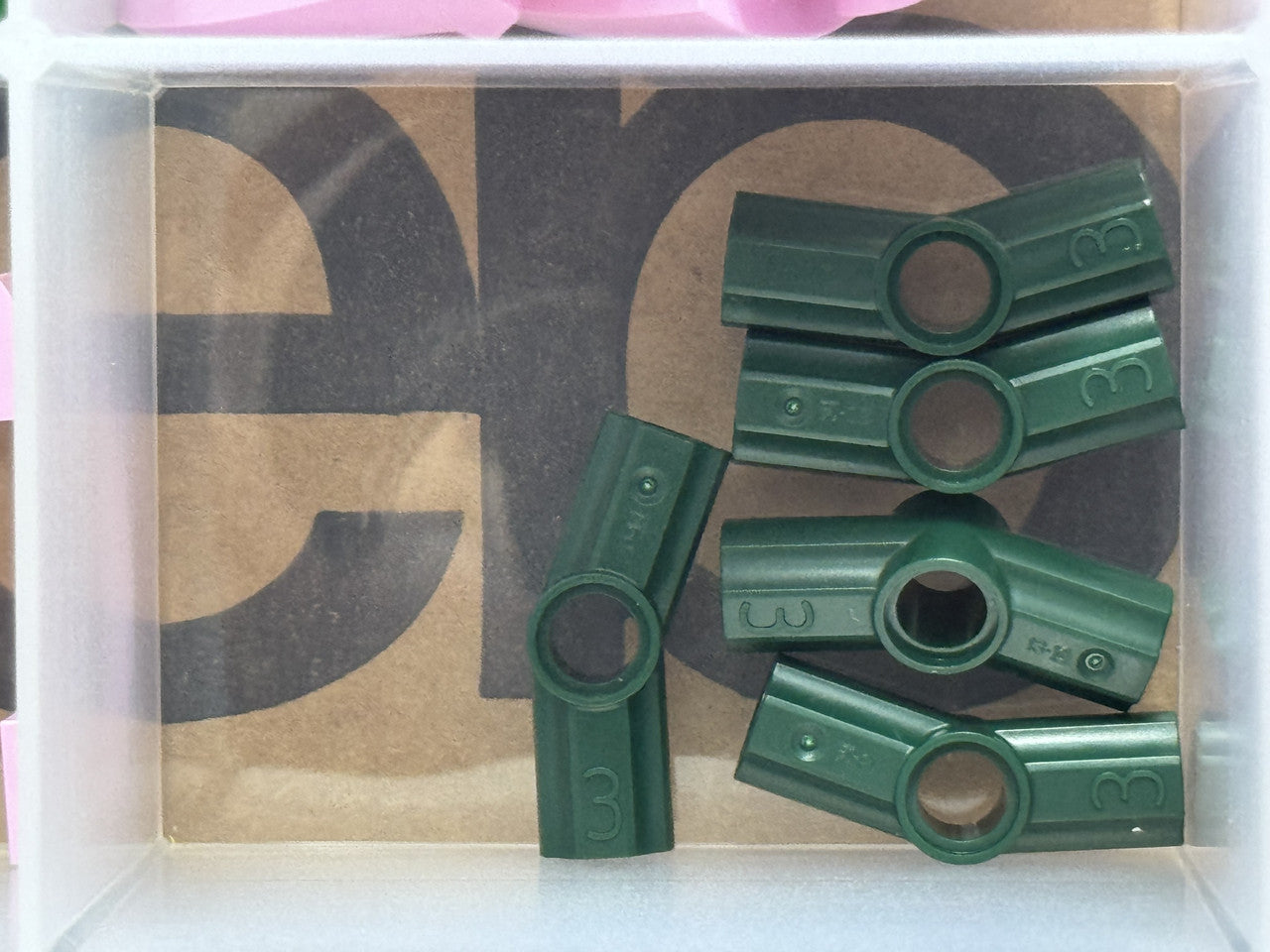 LEGO Parts - Dark Green Technic, Axle Pin Angled #3 - No 32016 - QTY 5