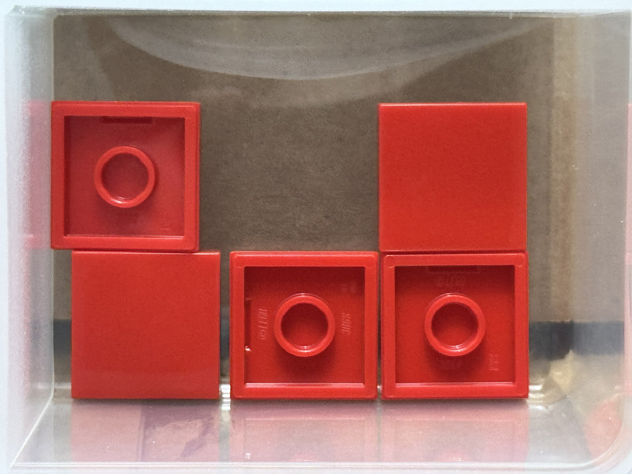 LEGO Parts - Red Tile 2 x 2 - No 3068 - QTY 5