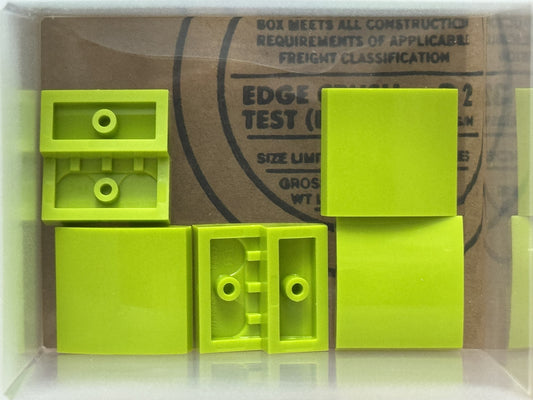LEGO Parts - Lime Slope, Curved 2 x 2 x 2/3 - No 15068 - QTY 5