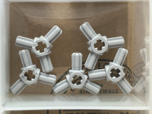 LEGO Parts - Light Bluish Gray Technic, Axle Hub 3 Axles - No 57585 - QTY 5