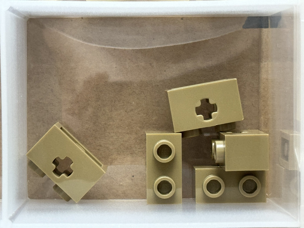 LEGO Parts - Dark Tan Technic, Brick 1 x 2 with Axle Hole - No 32064 - QTY 5