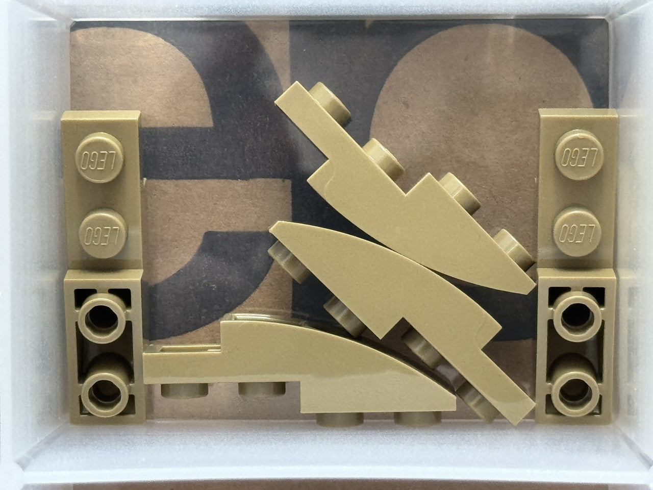 LEGO Parts - Dark Tan Slope, Curved 4 x 1 Inverted - No 13547 - QTY 5