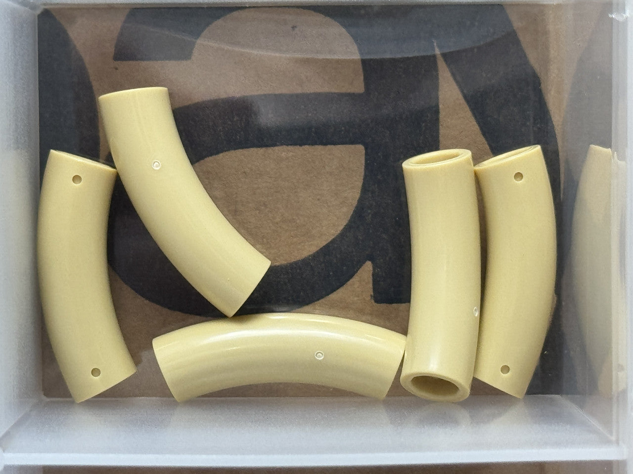 LEGO Parts - Tan Brick, Round Tube 1 x 1 d. 45 degrees - No 7324 - QTY 5