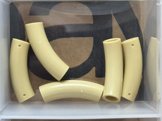 LEGO Parts - Tan Brick, Round Tube 1 x 1 d. 45 degrees - No 7324 - QTY 5