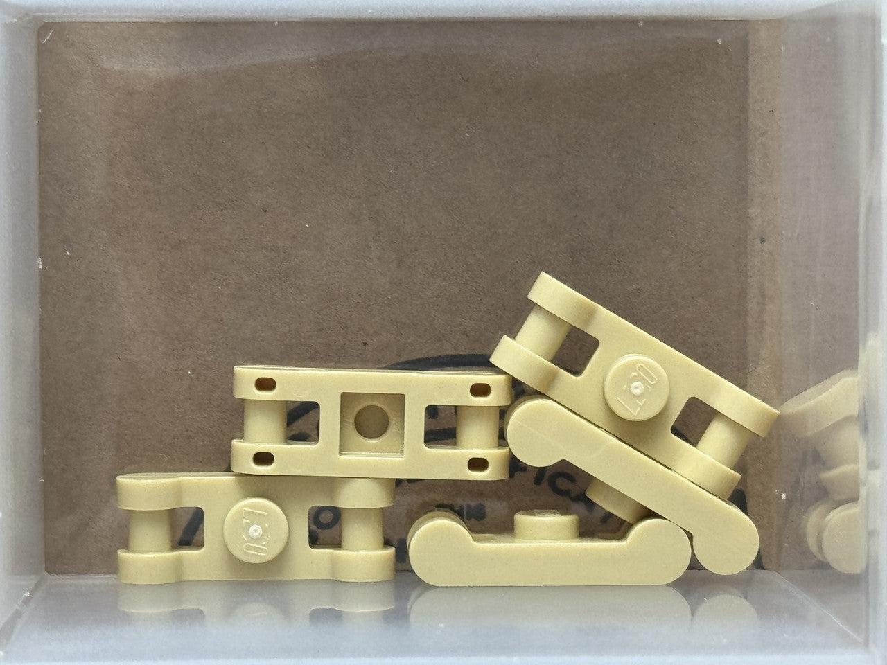 LEGO Parts - Tan Plate, Modified 1 x 1 Bar Handles on Ends - No 78257 - QTY 5