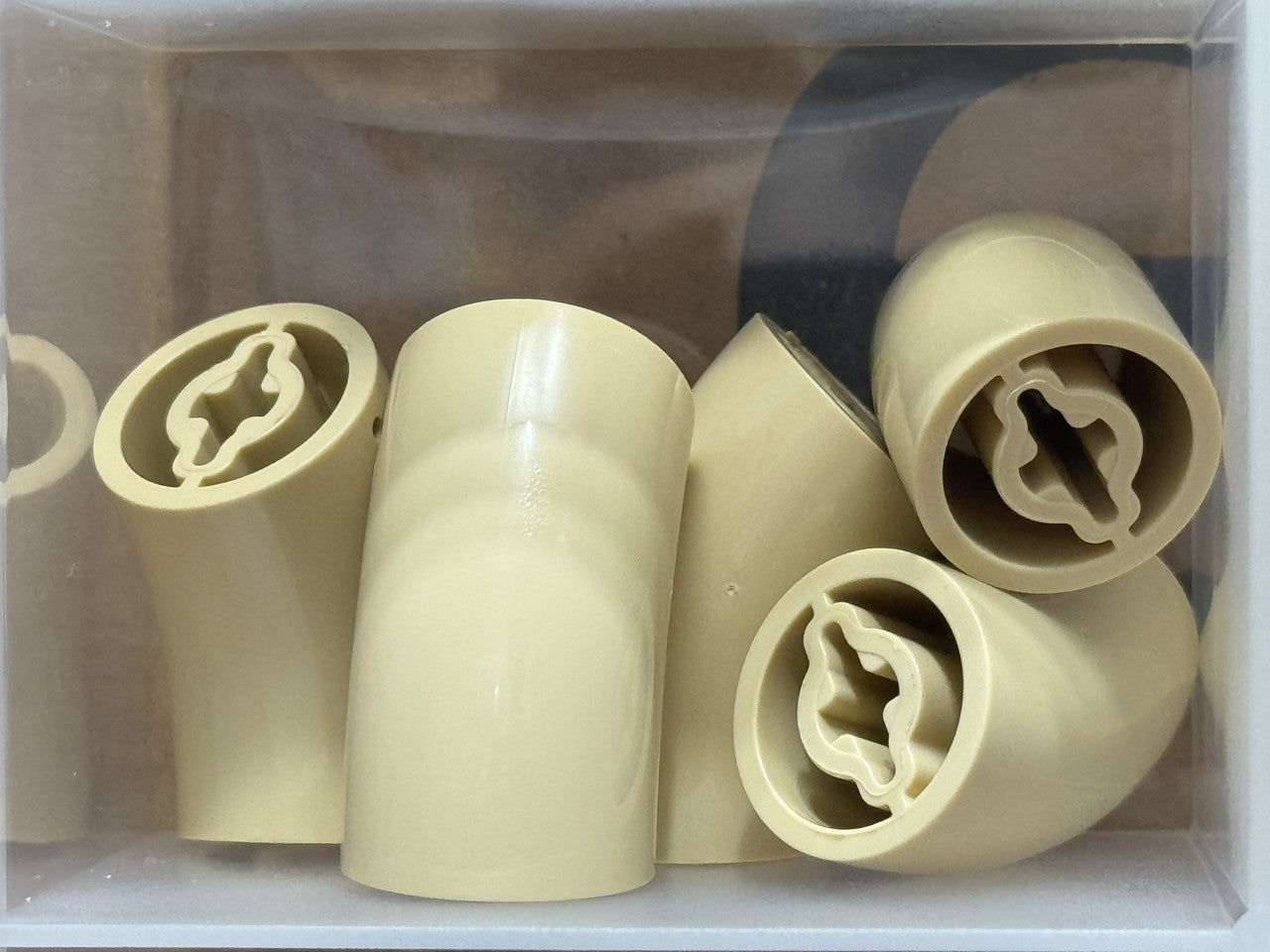 LEGO Parts - Tan Brick, Round 2 x 2 D. 45 degrees - No 5489 - QTY 5