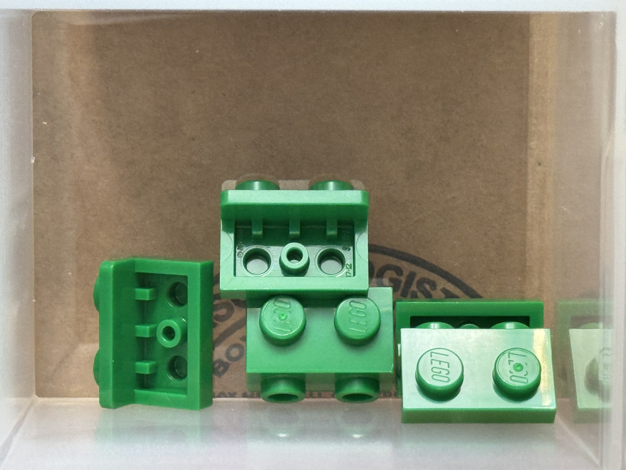 LEGO Parts - Green Bracket 1 x 2 - 1 x 2 - No 99781 - QTY 5