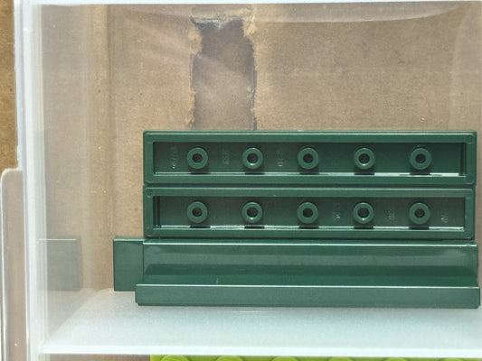 LEGO Parts - Dark Green Tile 1 x 6 - No 6636 - QTY 5