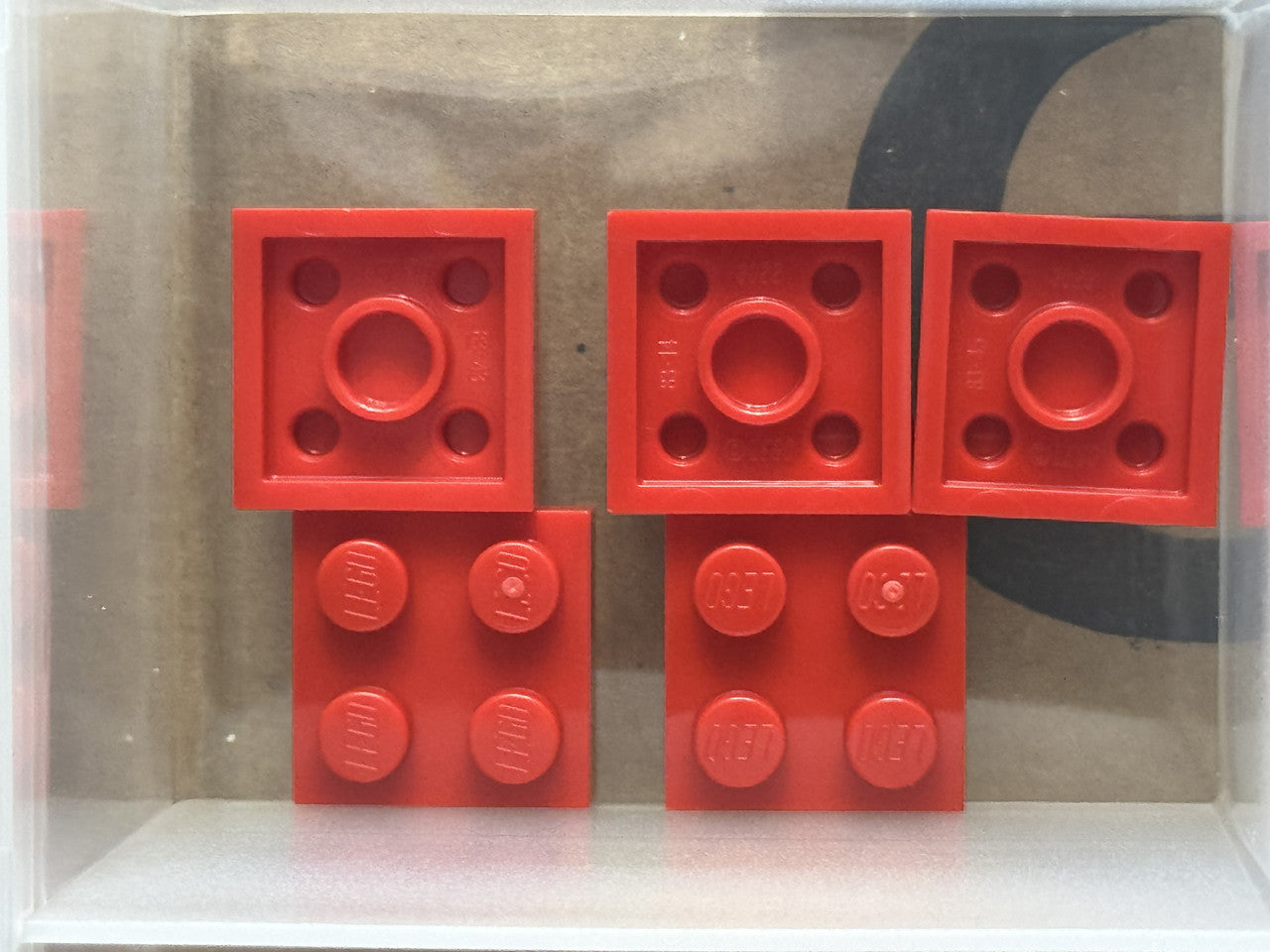 LEGO Parts - Red Plate 2 x 2 - No 3022 - QTY 5