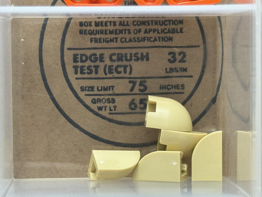 LEGO Parts - Tan Slope, Curved 1 x 1 x 1 1/3 Corner Round - No 1871 - QTY 5