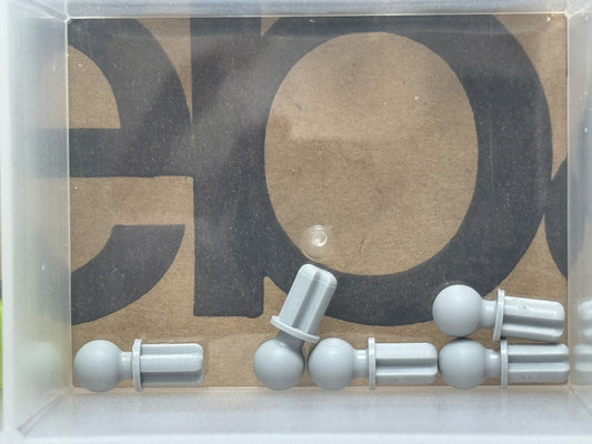 LEGO Parts - Light Bluish Gray Technic, Axle 1L with Tow Ball - No 2736 - QTY 5