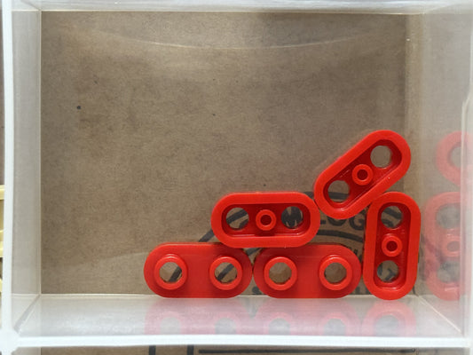 LEGO Parts - Red Plate, Round 1 x 2 with Open Studs - No 35480 - QTY 5