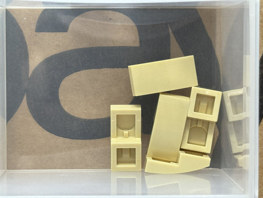 LEGO Parts - Tan Slope, Curved 2 x 1 x 2/3 - No 11477 - QTY 5