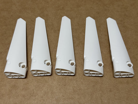 LEGO Parts - White Technic, Panel Fairing # 6 - No 64393 - QTY 5
