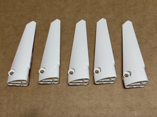 LEGO Parts - White Technic, Panel Fairing # 5 - No 64681 - QTY 5