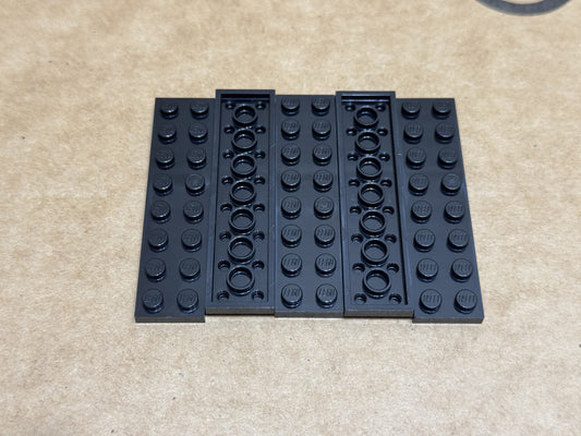 LEGO Parts - Black Plate 2 x 8 - No 3034 - QTY 5