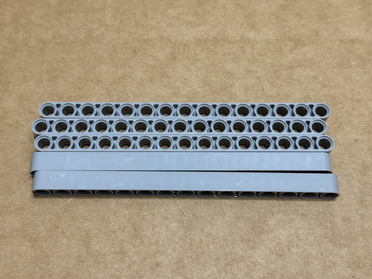 LEGO Parts - Light Bluish Gray Technic, Liftarm Thick 1 x 15 - No 32278 - QTY 5