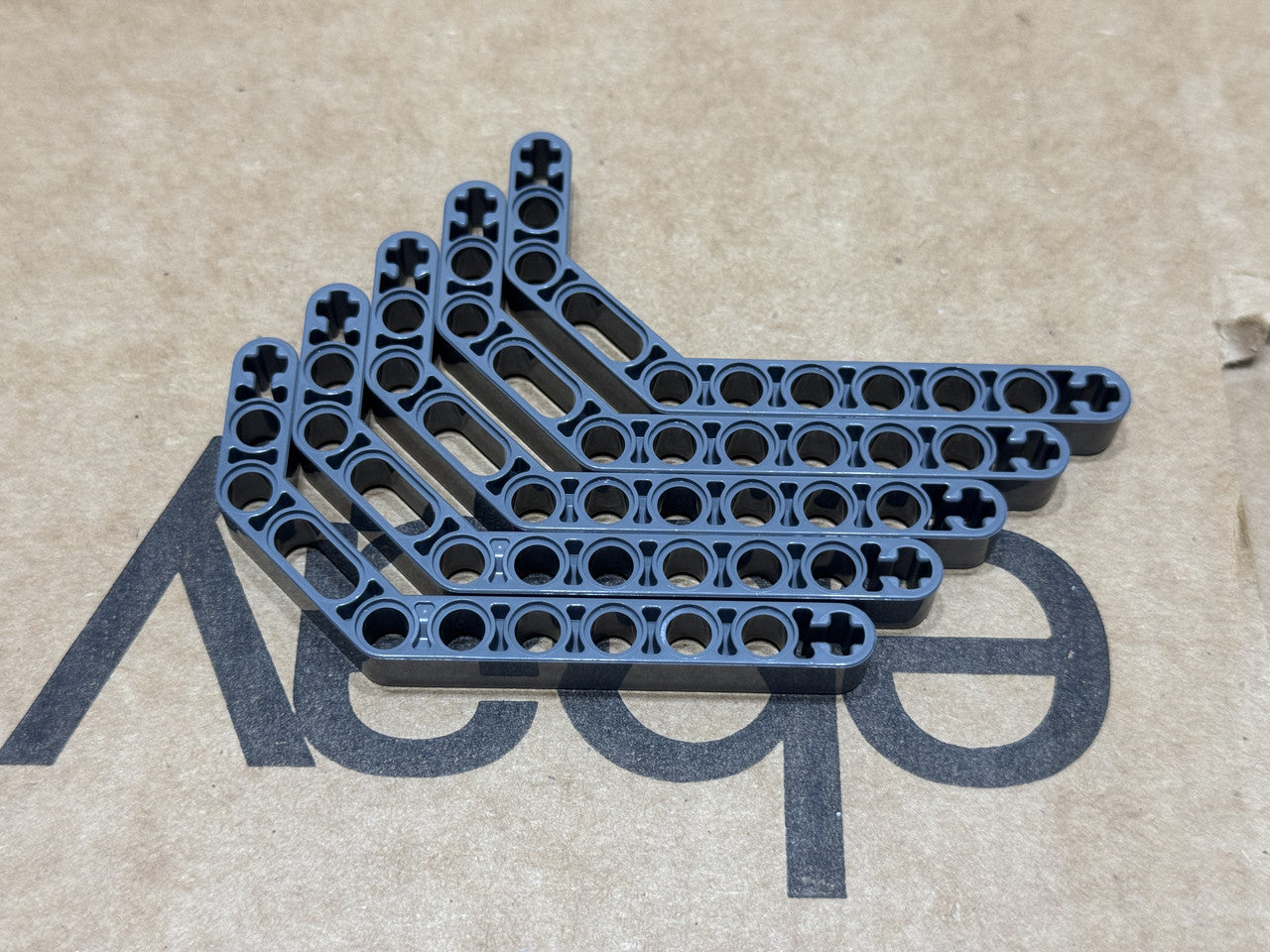 LEGO Parts - Dark Bluish Gray Technic Bent 1 x 11.5 Double - No 32009 - QTY 5