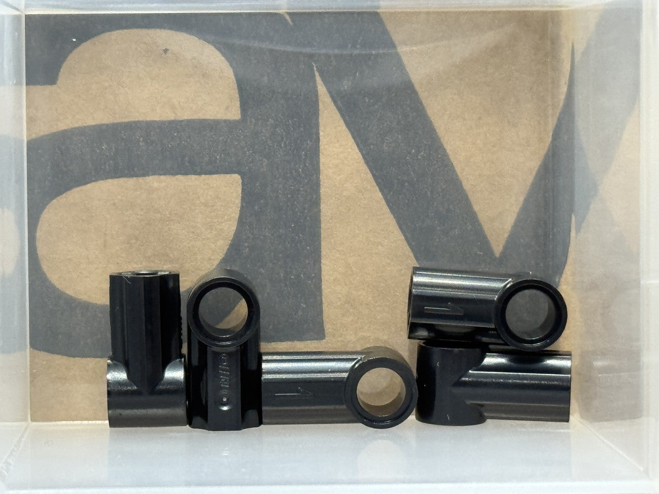 LEGO Parts - Black Technic, Axle and Pin Connector Angled #1 - No 32013 - QTY 5