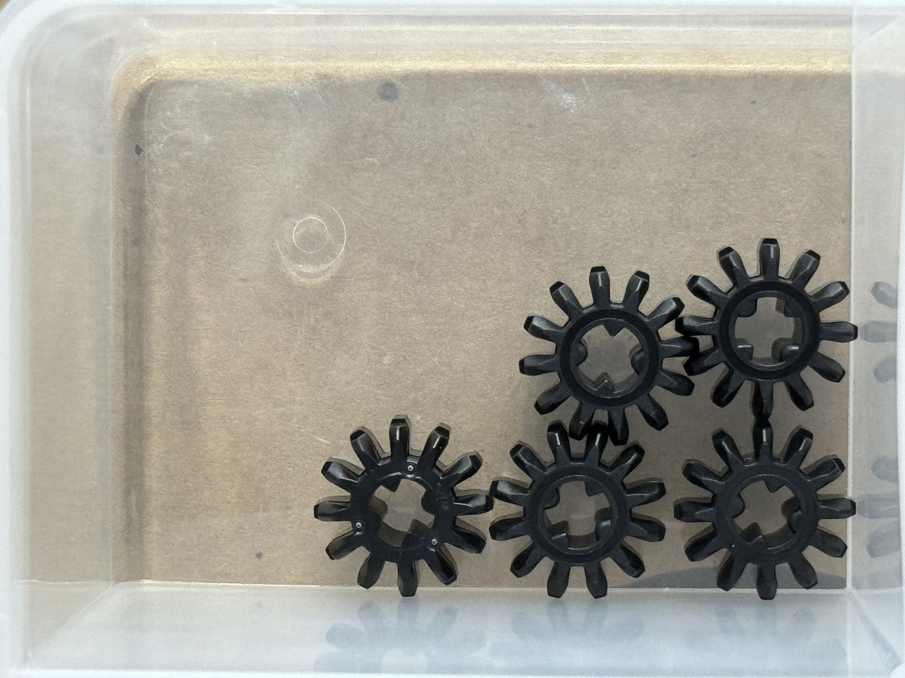 LEGO Parts - Black Technic, Gear 12 Tooth Double Bevel - No 32270 - QTY 5