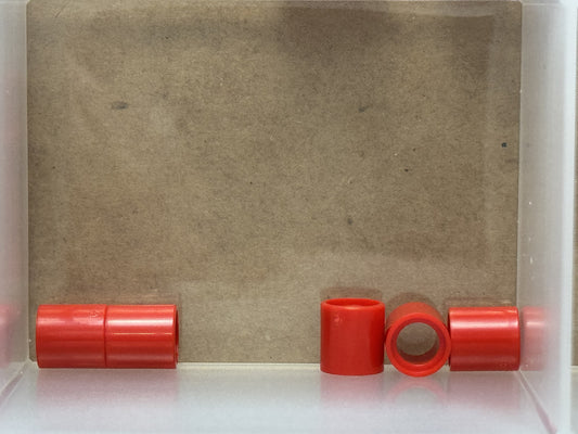 LEGO Parts - Red Technic, Liftarm Thick 1 x 1 (Spacer) - No 18654 - QTY 5